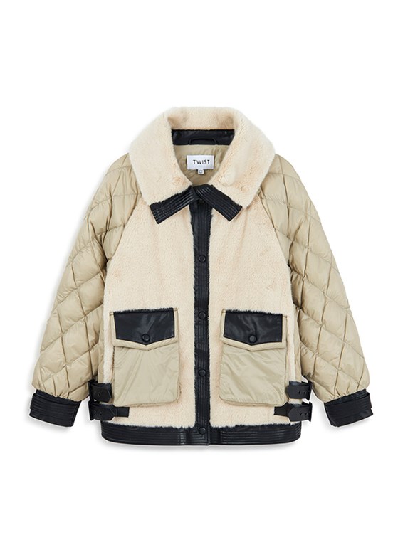 TWİST Beyaz Kadın Basic Mont