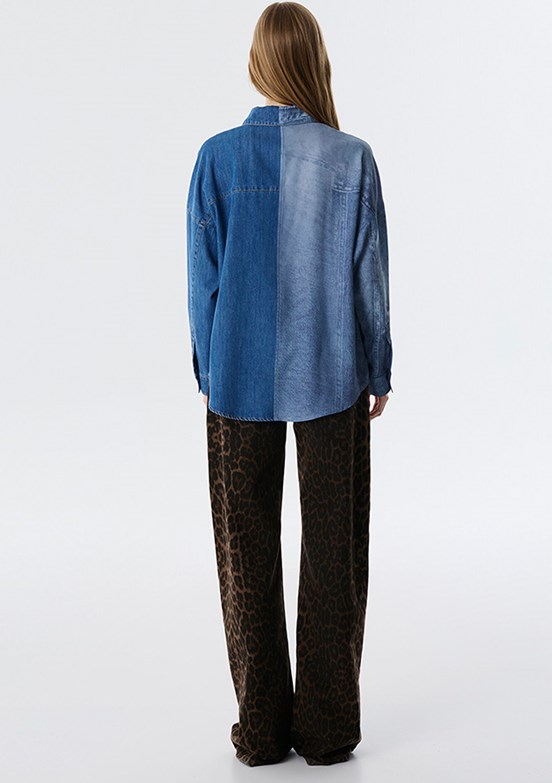 TWİST Lacivert Kadın Uzun Kol Gömlek