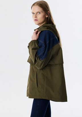 TWİST Yeşil Kadın Basic Mont