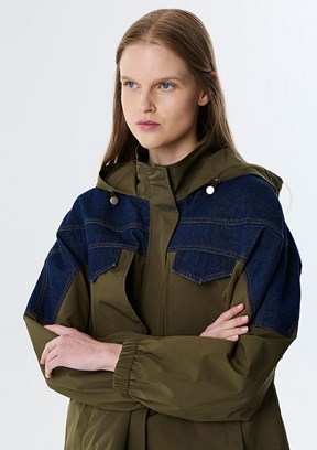 TWİST Yeşil Kadın Basic Mont