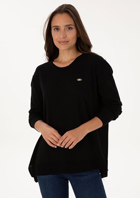 US POLO ASSN Siyah Kadın Basic Kazak
