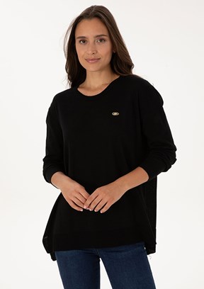 US POLO ASSN Siyah Kadın Basic Kazak