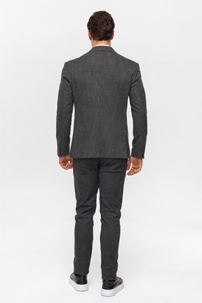 SÜVARİ - CT2021600405 Erkek Siyah Slim Ceket