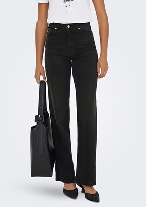 ONLY Siyah Kadın Yüksek Bel Jean Pantolon