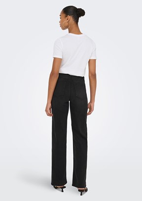 ONLY Siyah Kadın Yüksek Bel Jean Pantolon