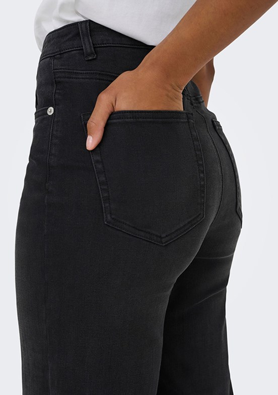 ONLY Siyah Kadın Yüksek Bel Jean Pantolon