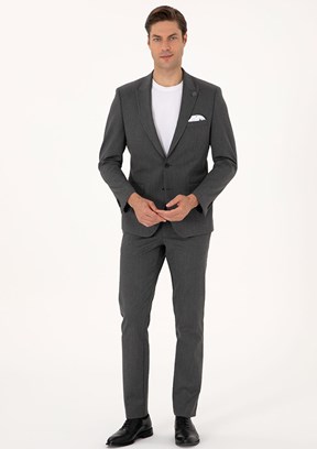PİERRE CARDİN Füme Erkek Slim Takım Elbise