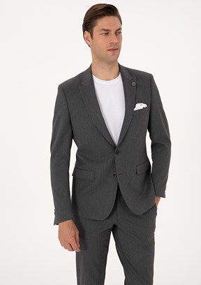PİERRE CARDİN Füme Erkek Slim Takım Elbise