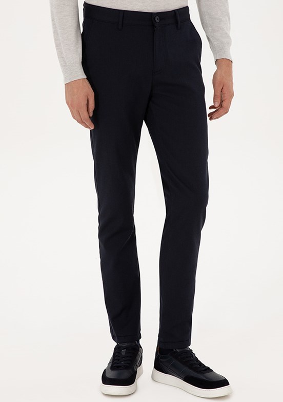 PİERRE CARDİN Lacivert Erkek Slim Pantolon