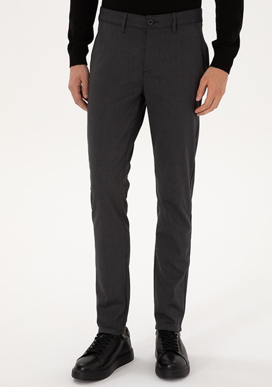 PİERRE CARDİN Siyah Erkek Slim Pantolon