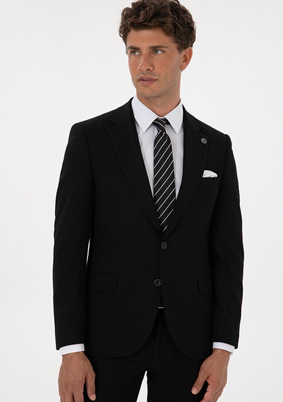 PİERRE CARDİN Siyah Erkek Ultra Slim Takım Elbise