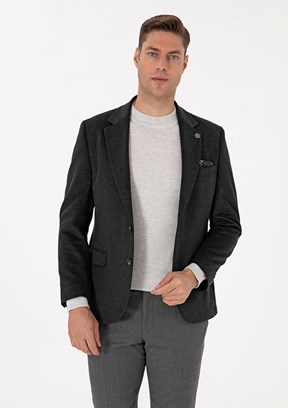 PİERRE CARDİN Antrasit Erkek Slim Ceket