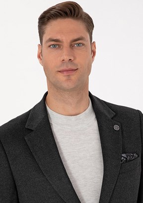 PİERRE CARDİN Antrasit Erkek Slim Ceket