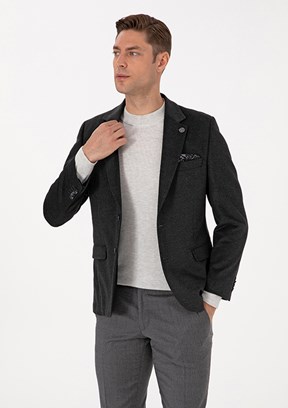 PİERRE CARDİN Antrasit Erkek Slim Ceket