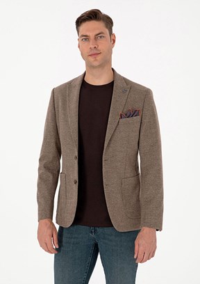 PİERRE CARDİN Kahverengi Erkek Slim Ceket