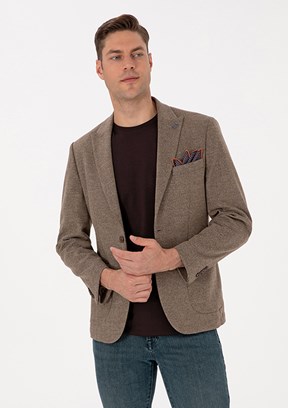 PİERRE CARDİN Kahverengi Erkek Slim Ceket