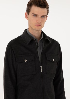 PİERRE CARDİN Antrasit Erkek Regular Ceket