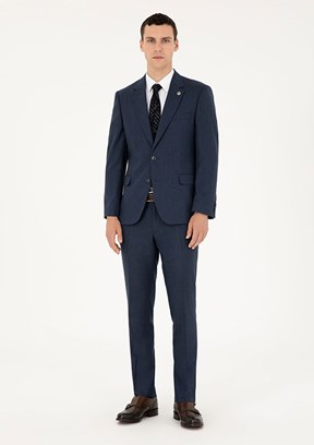 PİERRE CARDİN Lacivert Erkek Slim Takım Elbise
