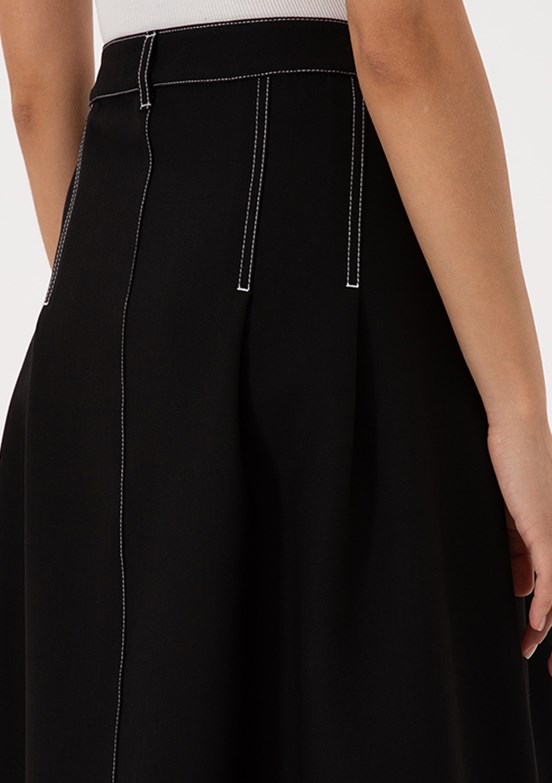 PİERRE CARDİN Siyah Kadın Oversize Etek