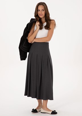PİERRE CARDİN Antrasit Kadın Oversize Etek