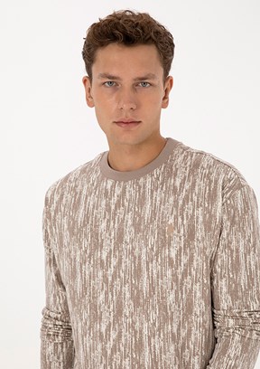 US POLO ASSN Bej Erkek Regular Sweatshirt