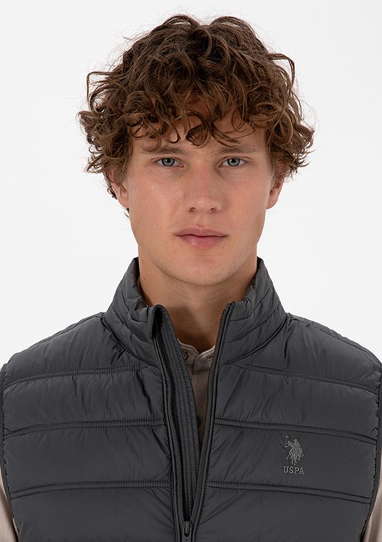 US POLO ASSN Gri Erkek Basic Yelek