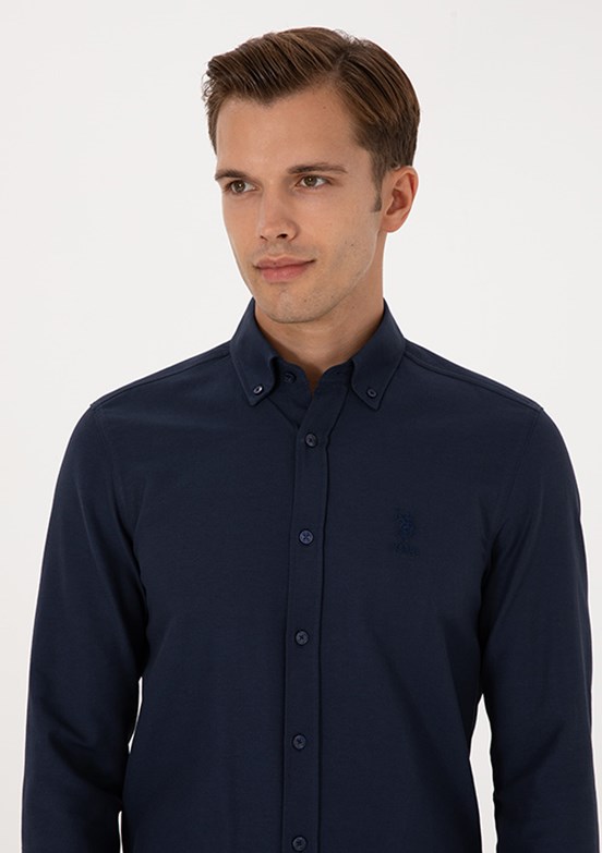 US POLO ASSN Lacivert Erkek Uzun Kol Gömlek