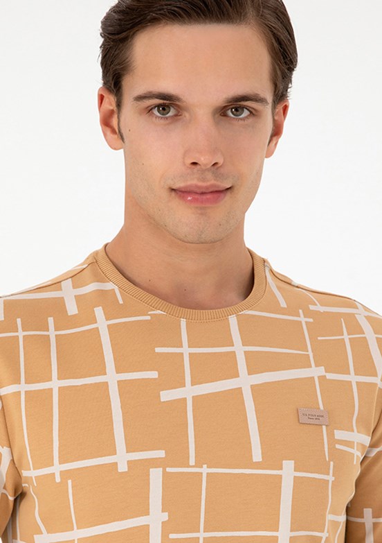 US POLO ASSN Kahverengi Erkek Regular Sweatshirt