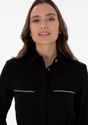 US POLO ASSN Siyah Kadın Comfort Elbise