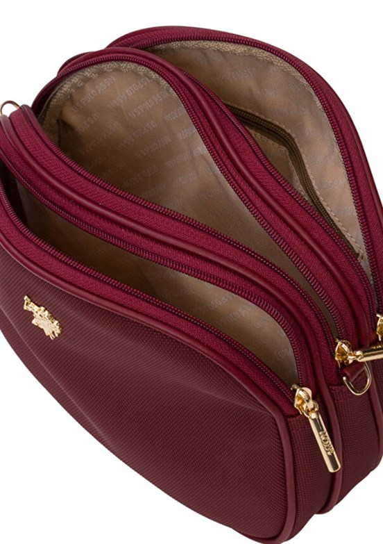 US POLO ASSN Bordo Kadın Çapraz Çanta