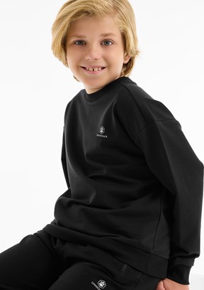 LUMBERJACK Siyah Erkek Çocuk Baskılı Sweatshirt