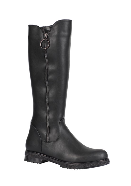 PANDORA Siyah Kadın Yandan Fermuarlı Çizme