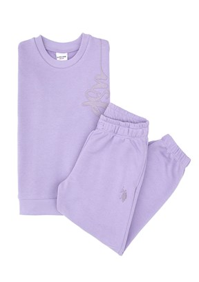 US POLO ASSN Mor Kız Çocuk Eşofman Takımı