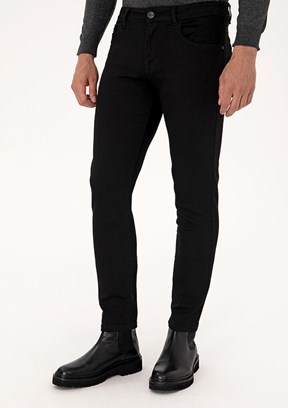 PİERRE CARDİN Siyah Erkek Slim Jean Pantolon