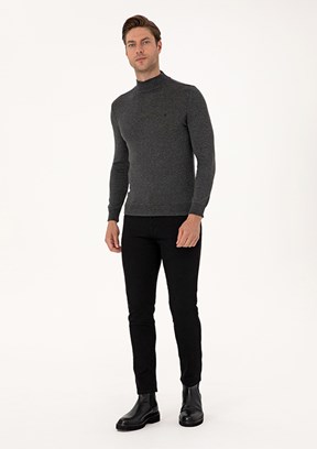 PİERRE CARDİN Siyah Erkek Slim Jean Pantolon