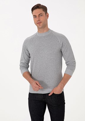 PİERRE CARDİN Gri Erkek Regular Sweatshirt