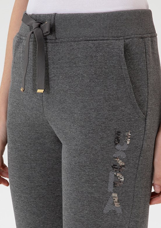 US POLO ASSN Antrasit Kadın Regular Pantolon
