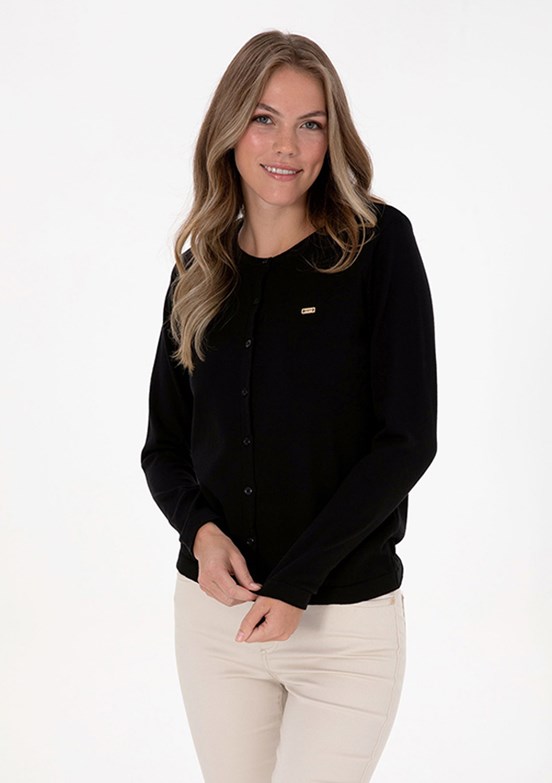 US POLO ASSN Siyah Kadın Slim Hırka
