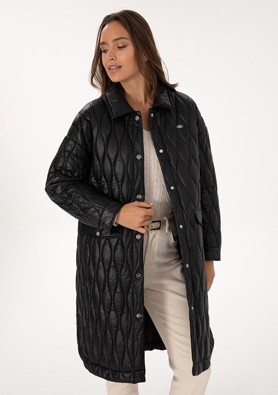 US POLO ASSN Siyah Kadın Basic Kaban