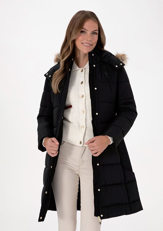 US POLO ASSN Siyah Kadın Basic Kaban