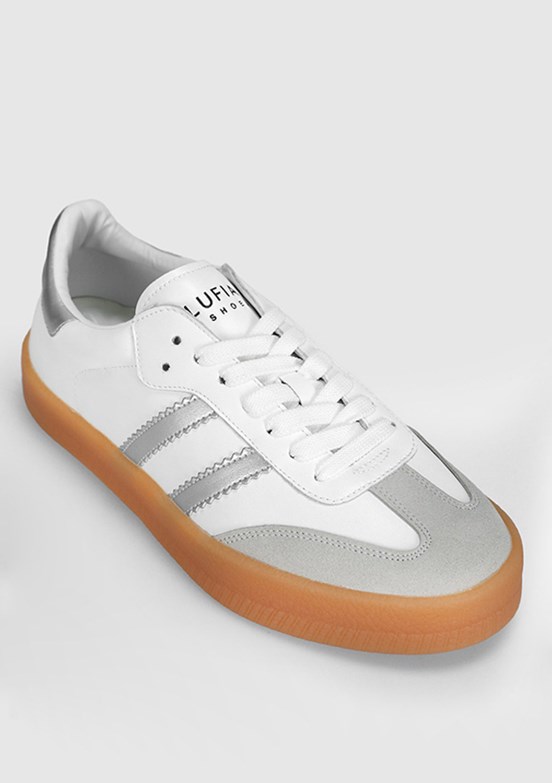 LUFİAN  David Beyaz Erkek Deri Sneaker Ayakkabı