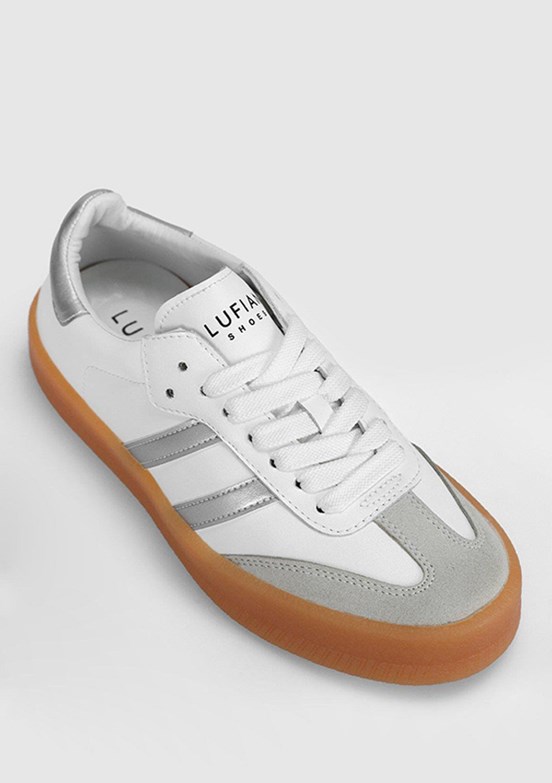 LUFİAN  Beyaz Erkek Deri Sneaker Ayakkabı