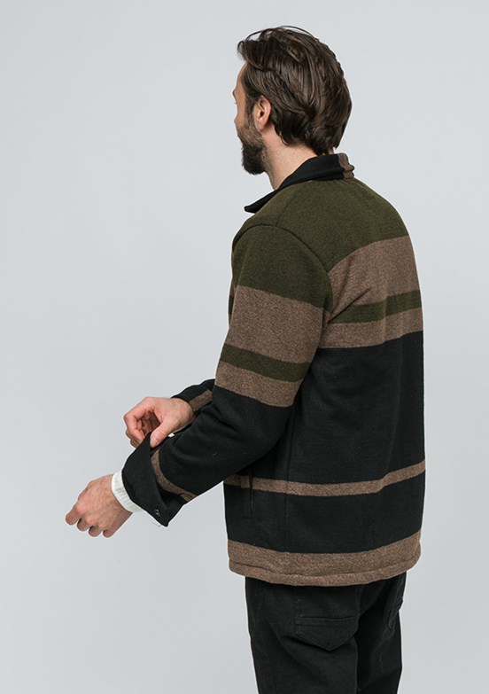 JOHNNY JOE Haki Erkek Fermuarlı Hırka