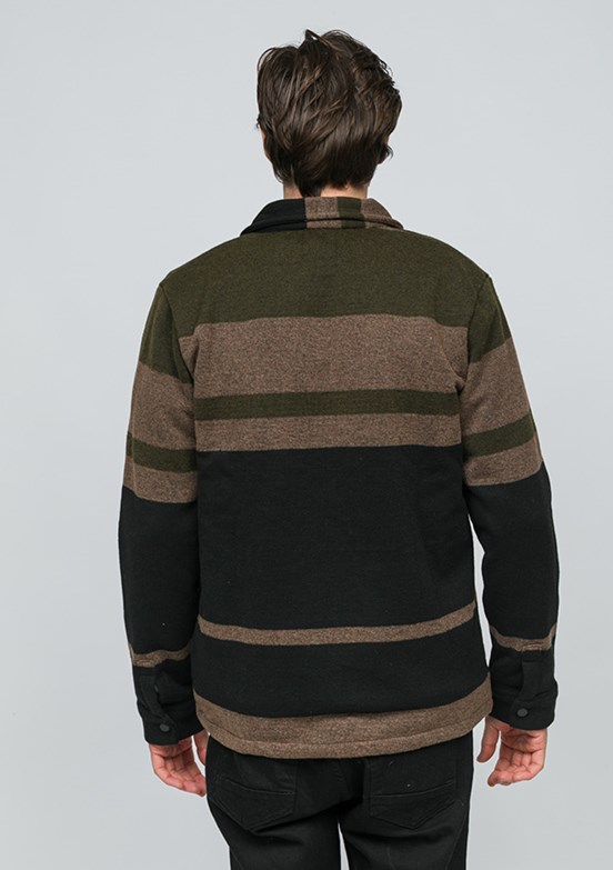 JOHNNY JOE Haki Erkek Fermuarlı Hırka