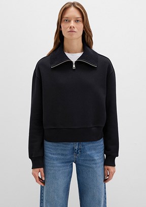 MAVİ Siyah Kadın Fermuarlı Sweatshirt