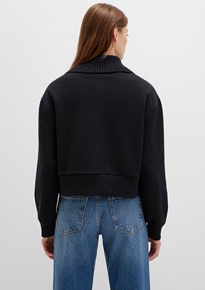 MAVİ Siyah Kadın Fermuarlı Sweatshirt