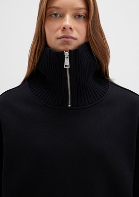 MAVİ Siyah Kadın Fermuarlı Sweatshirt