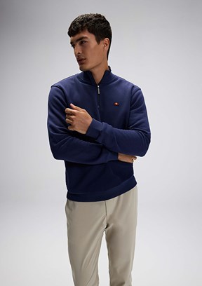 ELLESSE Lacivert Erkek Yarım Fermuarlı Sweatshirt