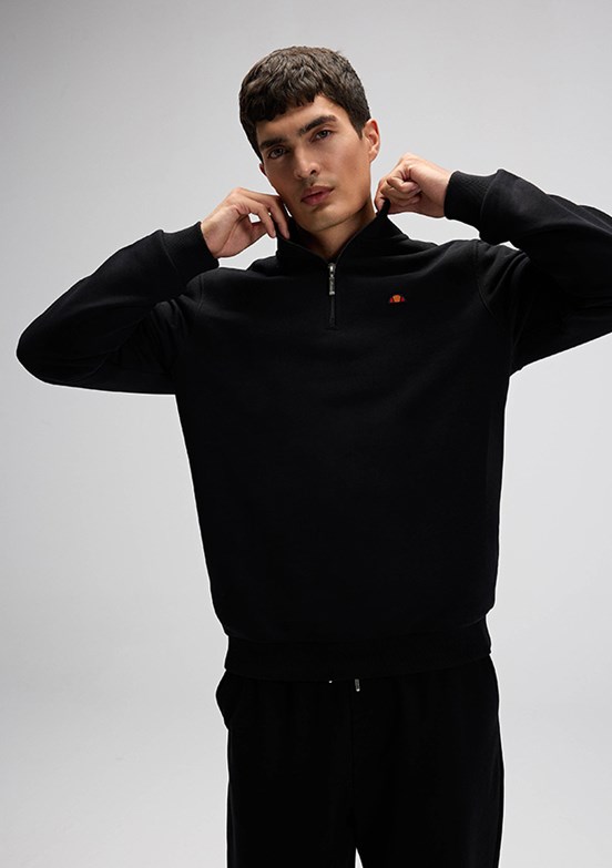 ELLESSE Siyah Erkek Fermuarlı Sweatshirt