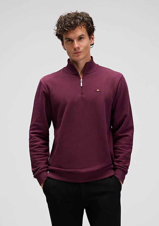 ELLESSE Bordo Erkek Fermuarlı Sweatshirt